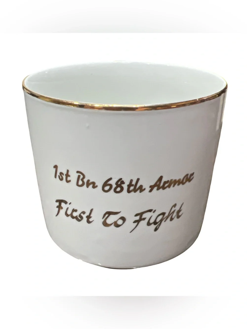 1st Battalion, 68th Armor Regiment  24K Gold Porcelain Mug by Heinrich Korb